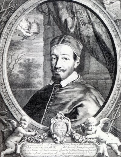 Pope Alexander VII, published by Clement de Jonghe by Cornelis Visscher